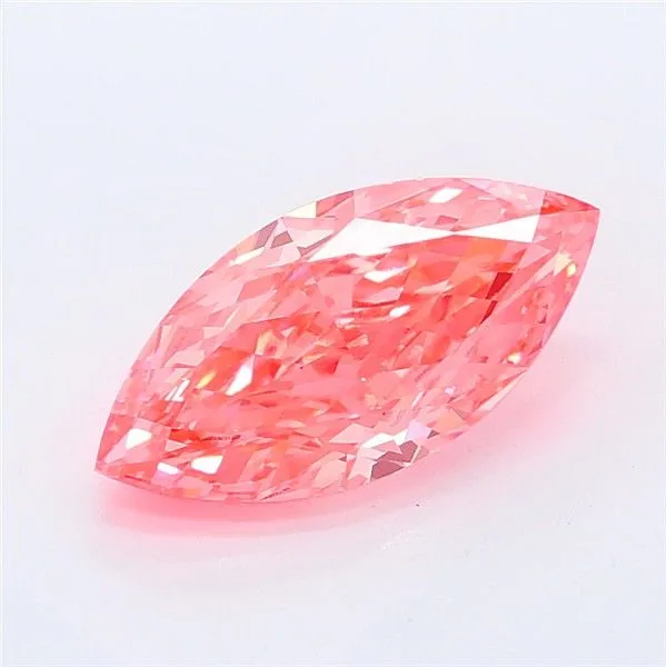 1.41ct MARQUISE Fancy Vivid Pink VS2 Coloured Lab diamond