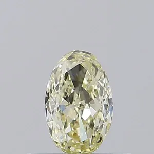 0.3ct OVAL Fancy Light Yellow VS2 Coloured Lab diamond