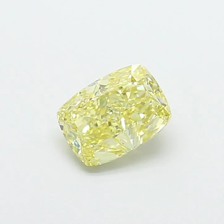 1.30ct CUSHION Fancy Intense Yellow VS1 Coloured Lab diamond