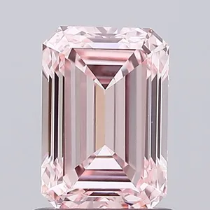 1.04ct EMERALD Fancy Intense Pink VS2 Coloured Lab diamond