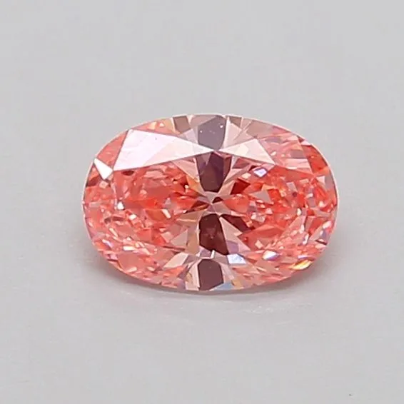 0.39ct OVAL Fancy Vivid Pink VS1 Coloured Lab diamond