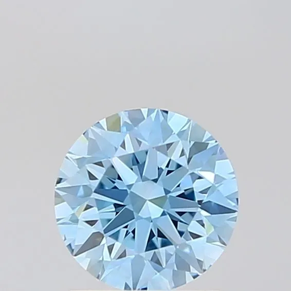 1.02ct ROUND Fancy Vivid Blue VS1 Coloured Lab diamond