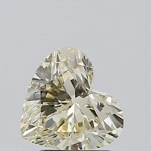 1.5ct HEART Fancy Light Yellow I1 Coloured Lab diamond