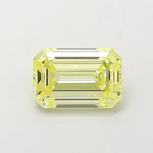0.93ct EMERALD Fancy Light Yellow VS1 Coloured Lab diamond