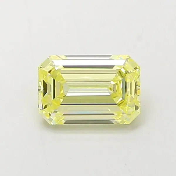 0.93ct EMERALD Fancy Light Yellow VS1 Coloured Lab diamond