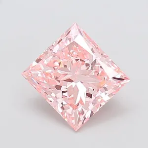 3.01ct PRINCESS Fancy Intense Pink VS1 Coloured Lab diamond