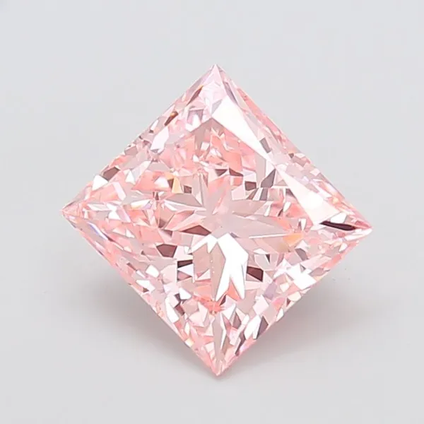 3.01ct PRINCESS Fancy Intense Pink VS1 Coloured Lab diamond