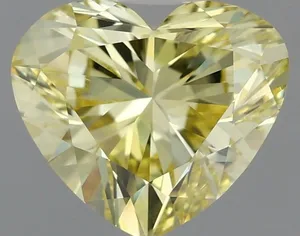 1.03ct HEART Fancy Intense Yellow VVS2 Coloured Lab diamond