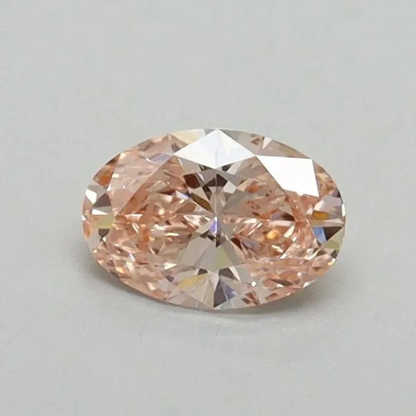 0.39ct OVAL Fancy Intense Pink VS1 Coloured Lab diamond