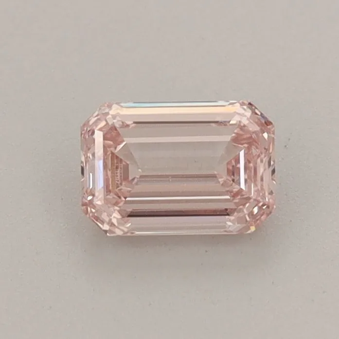 0.52ct EMERALD Fancy Intense Pink VVS2 Coloured Lab diamond