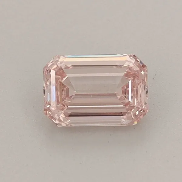 0.52ct EMERALD Fancy Intense Pink VVS2 Coloured Lab diamond