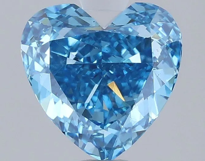 1.49ct HEART Fancy Vivid Blue VS2 Coloured Lab diamond