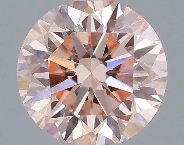 0.43ct ROUND Fancy Intense Pink VVS2 Coloured Lab diamond