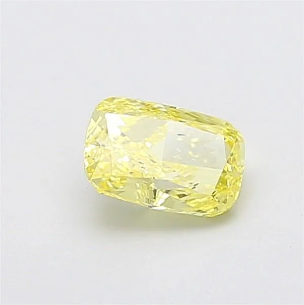 0.99ct CUSHION Fancy Intense Yellow VS2 Coloured Lab diamond