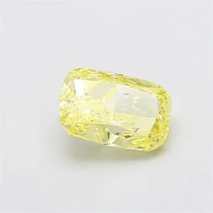 0.99ct CUSHION Fancy Intense Yellow VS2 Coloured Lab diamond