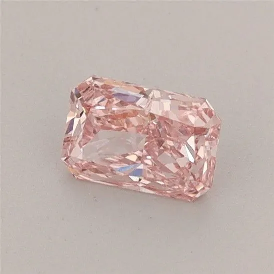 0.54ct RADIANT Fancy Vivid Pink VS1 Coloured Lab diamond