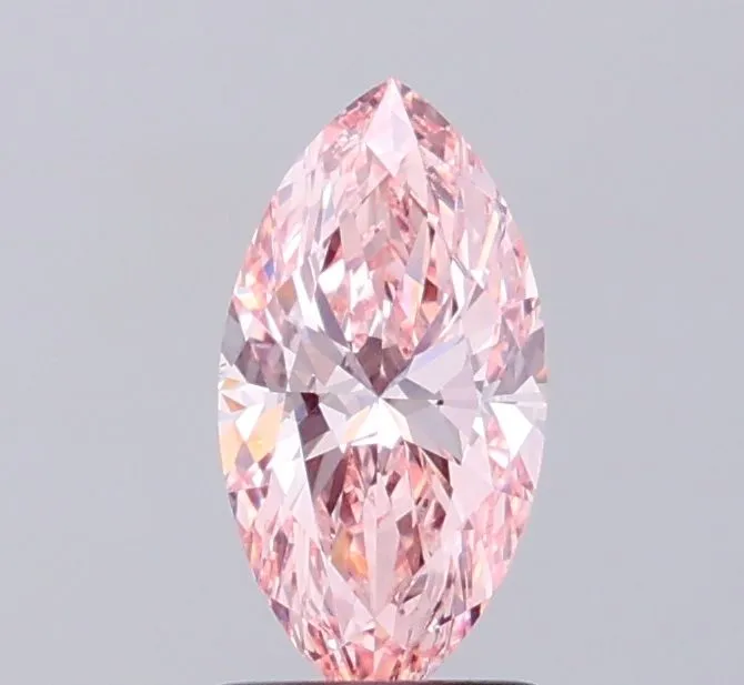 1.23ct MARQUISE Fancy Intense Pink VVS2 Coloured Lab diamond