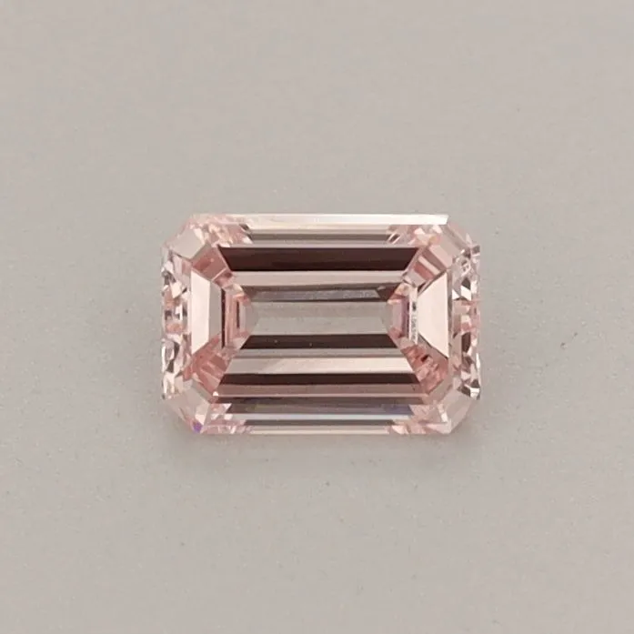 0.31ct EMERALD Fancy Pink VS1 Coloured Lab diamond