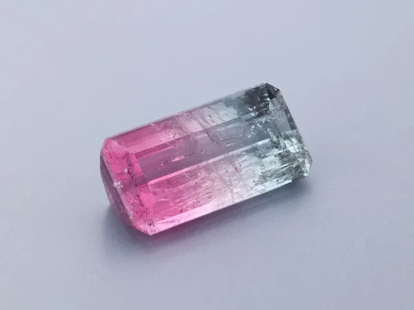 5.48ct Parti Tourmaline, Emerald Cut gemstone