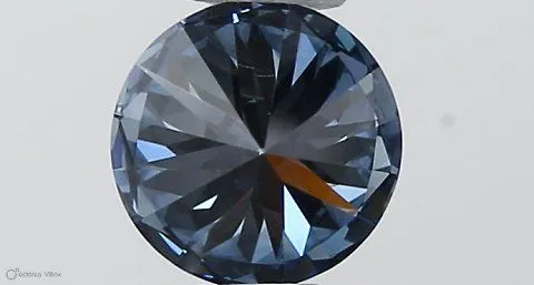0.35ct ROUND Fancy Vivid Blue VVS2 Coloured Lab diamond