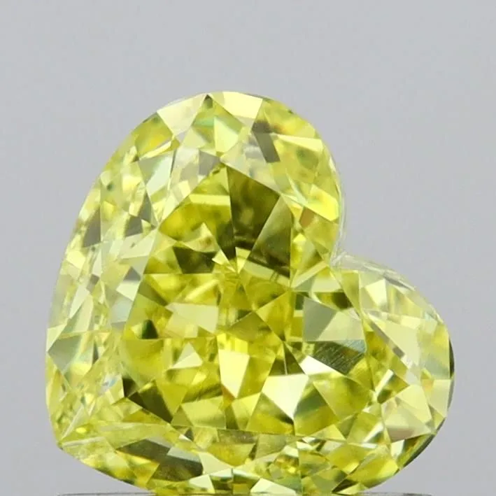 1.11ct HEART Fancy Intense Yellow VS1 Coloured Lab diamond