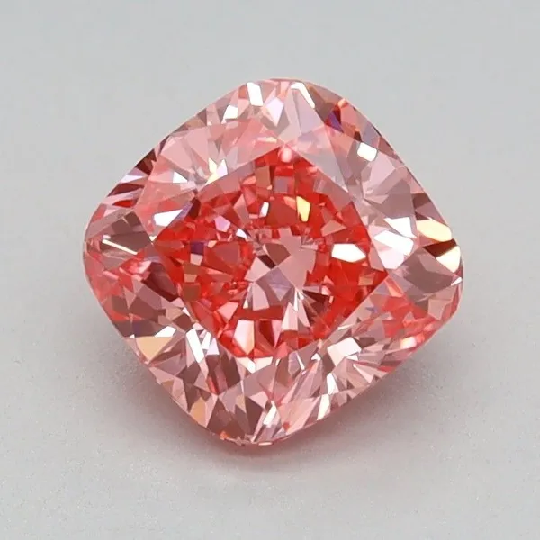 0.84ct CUSHION Fancy Vivid Pink VVS2 Coloured Lab diamond
