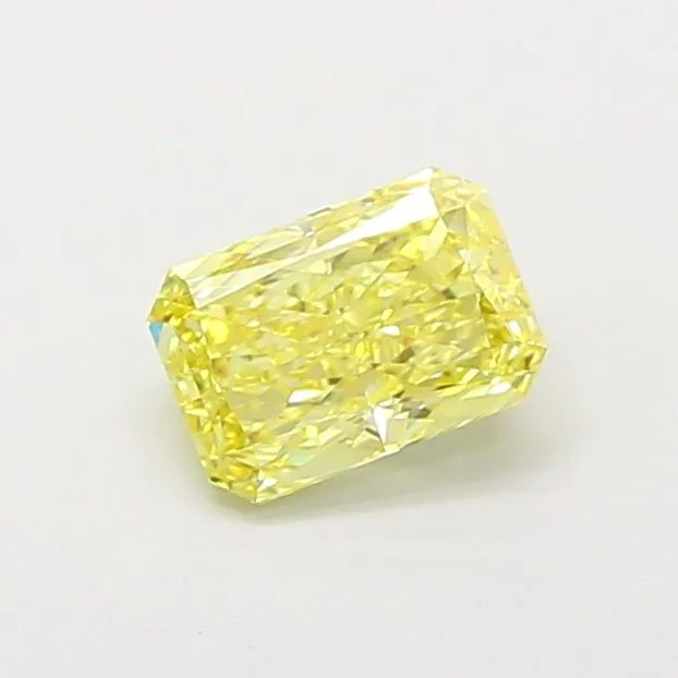 0.90ct RADIANT Fancy Intense Yellow VVS2 Coloured Lab diamond