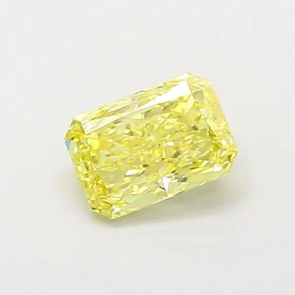 0.9ct RADIANT Fancy Intense Yellow VVS2 Coloured Lab diamond