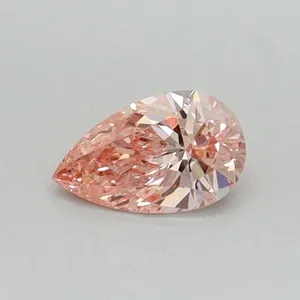 0.31ct PEAR Fancy Vivid Pink VVS2 Coloured Lab diamond