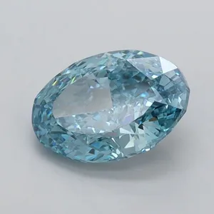 1.07ct OVAL Fancy Vivid Blue VVS2 Coloured Lab diamond