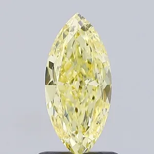 1ct MARQUISE Fancy Intense Yellow VVS2 Coloured Lab diamond