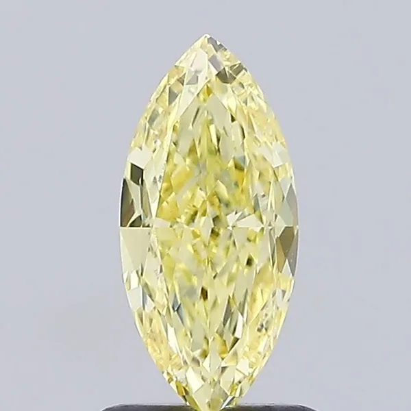 1ct MARQUISE Fancy Intense Yellow VVS2 Coloured Lab diamond