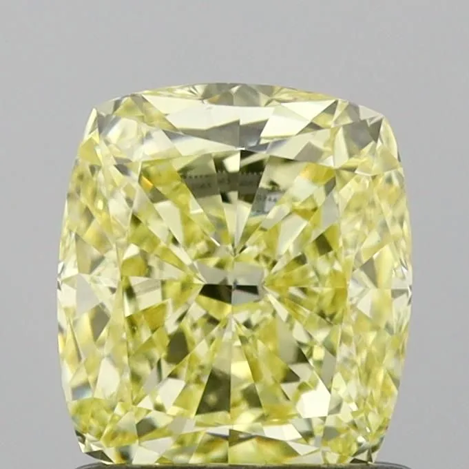 1.01ct CUSHION Fancy Intense Yellow VS1 Coloured Lab diamond