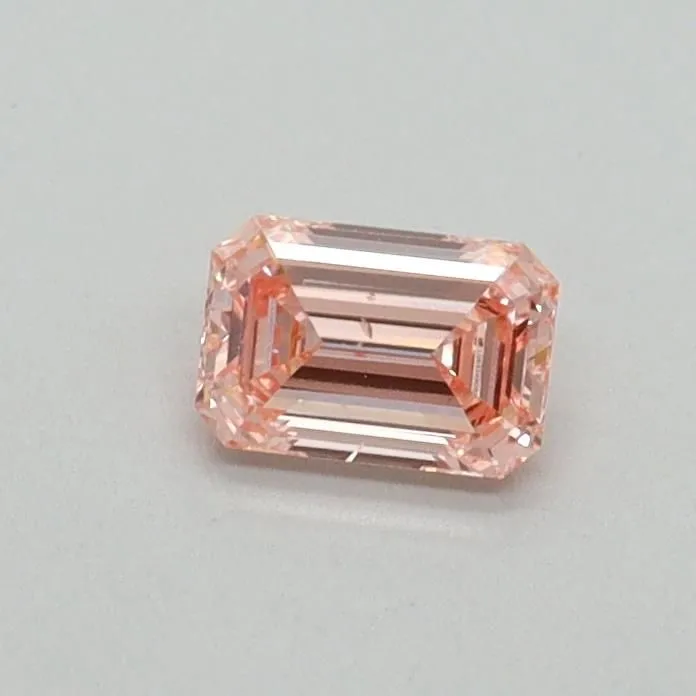 0.30ct EMERALD Fancy Vivid Pink VS2 Coloured Lab diamond