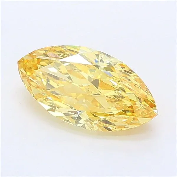 1.16ct MARQUISE Fancy Intense Yellow VS1 Coloured Lab diamond