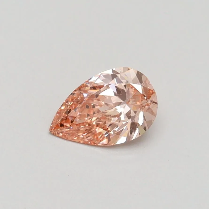0.43ct PEAR Fancy Intense Pink SI2 Coloured Lab diamond