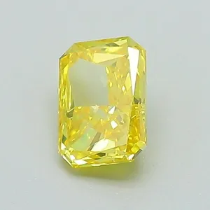 0.59ct RADIANT Fancy Vivid Yellow VS1 Coloured Lab diamond