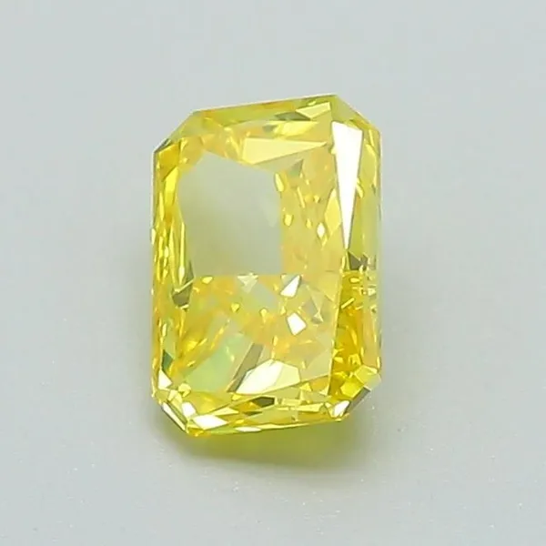0.59ct RADIANT Fancy Vivid Yellow VS1 Coloured Lab diamond