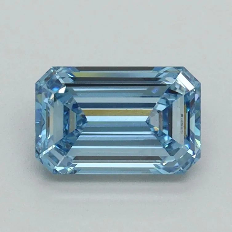 1.04ct EMERALD Fancy Intense Blue VS1 Coloured Lab diamond