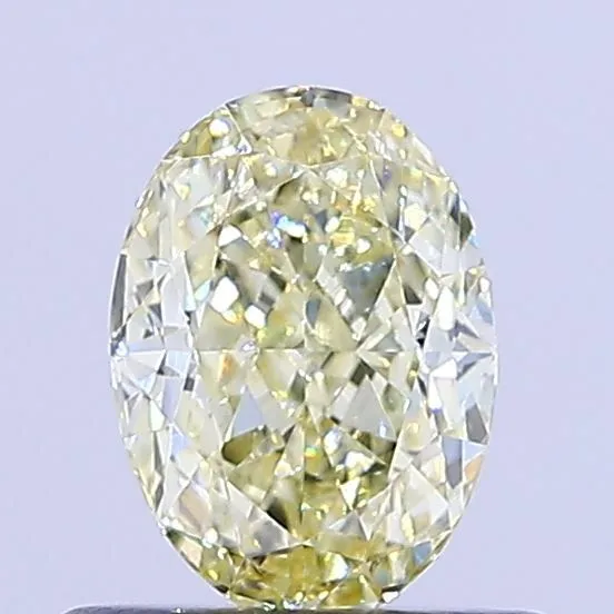 0.68ct OVAL Fancy Light Yellow VVS2 Coloured Lab diamond