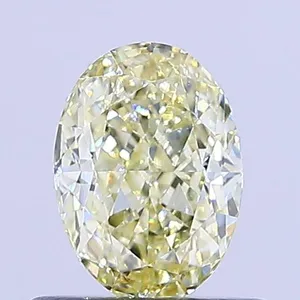 0.68ct OVAL Fancy Light Yellow VVS2 Coloured Lab diamond