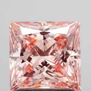 2.04ct PRINCESS Fancy Intense Brownish Pink VVS2 Coloured Lab diamond