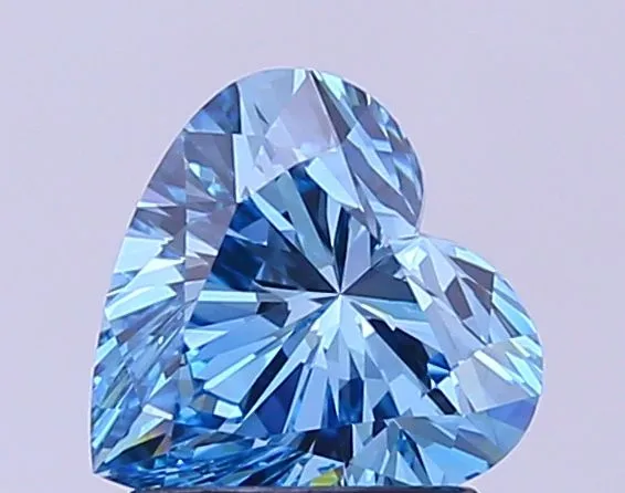 1.52ct HEART Fancy Vivid Blue VVS2 Coloured Lab diamond