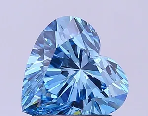 1.52ct HEART Fancy Vivid Blue VVS2 Coloured Lab diamond
