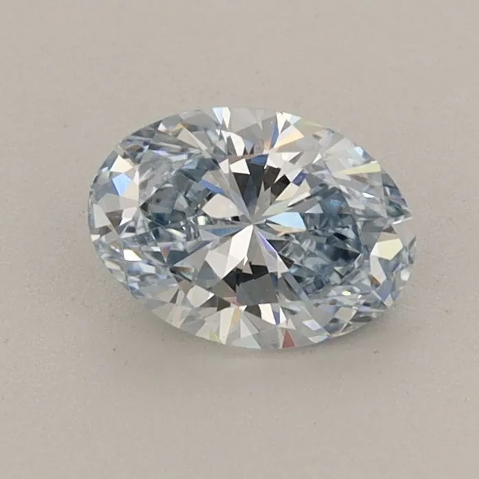 0.61ct OVAL Fancy Light Blue VVS2 Coloured Lab diamond