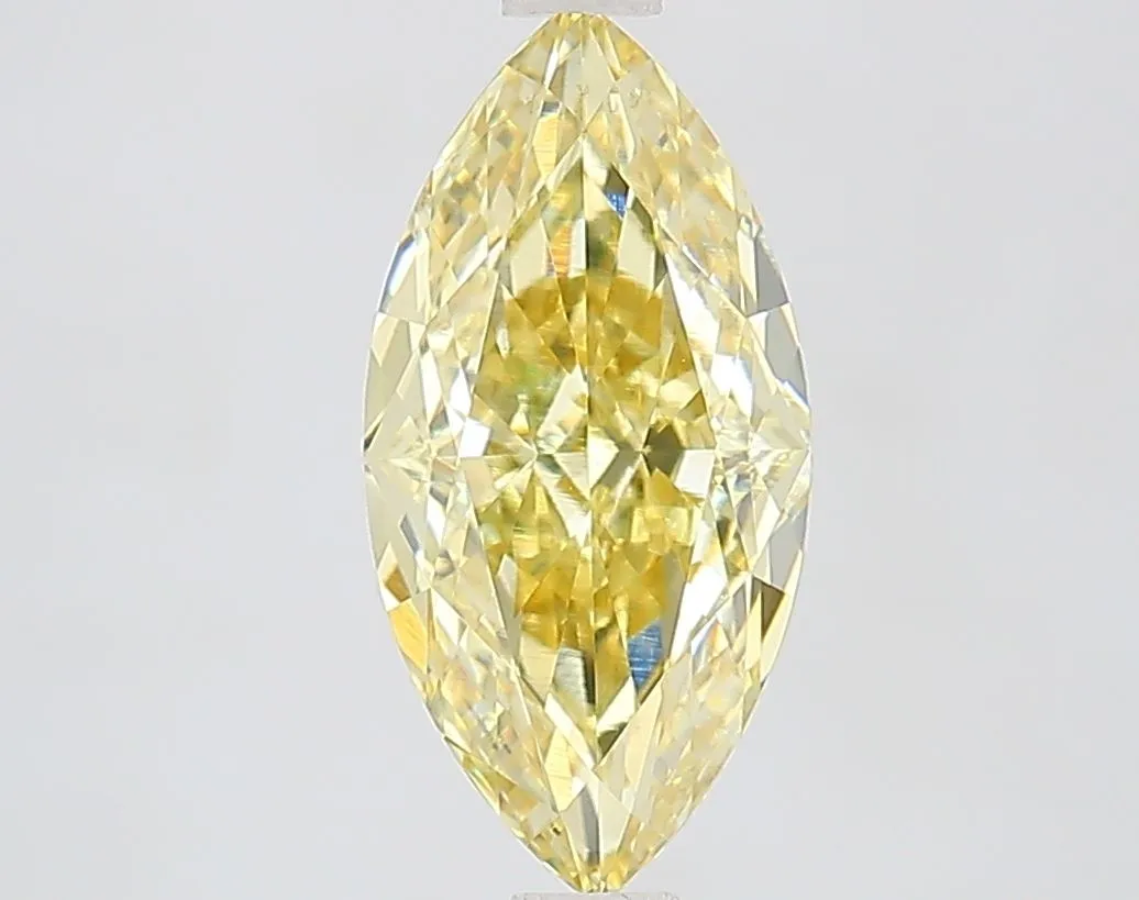 2.03ct MARQUISE Fancy Yellow VS1 Coloured Lab diamond