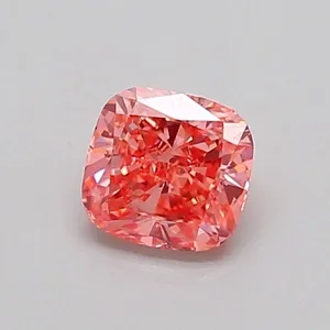 0.5ct CUSHION Fancy Vivid Pink SI2 Coloured Lab diamond