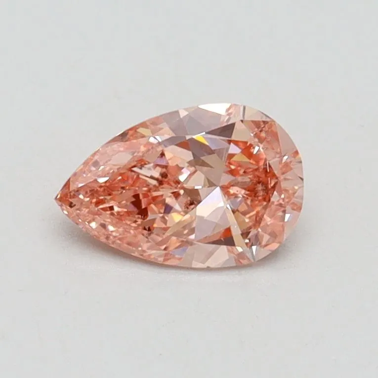 0.50ct PEAR Fancy Intense Pink VS2 Coloured Lab diamond