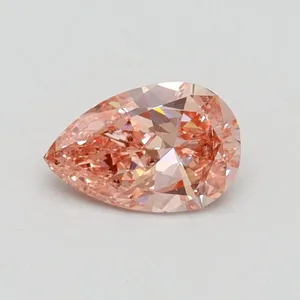0.5ct PEAR Fancy Intense Pink VS2 Coloured Lab diamond