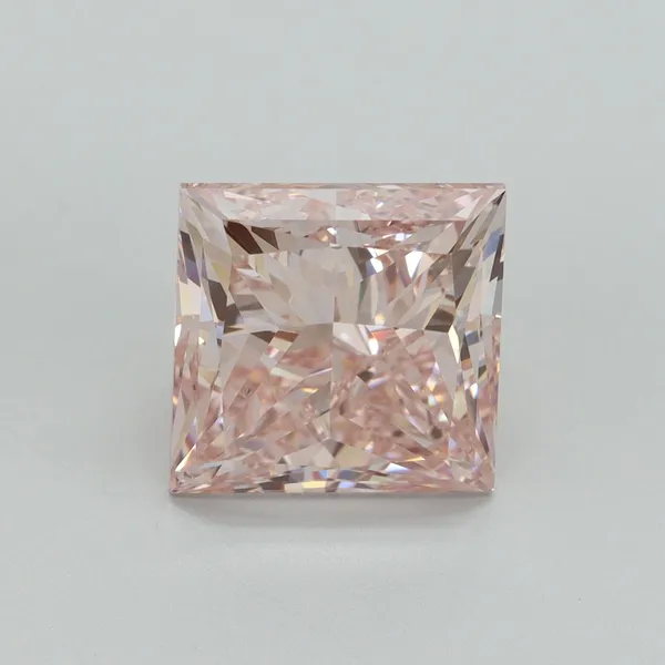 5.02ct PRINCESS Fancy Intense Pink VS2 Coloured Lab diamond